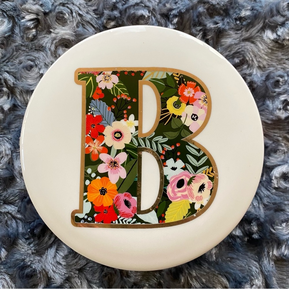 Mia Charra Ceramic Initial B Keepsake Trinket Holder